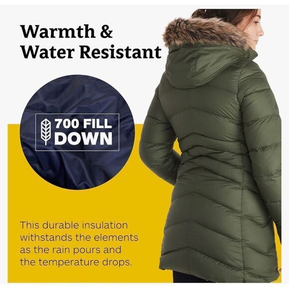 MARMOT Women's Montreal Mid-Thigh Length Down Puffer Coat - Picture 10 of 11